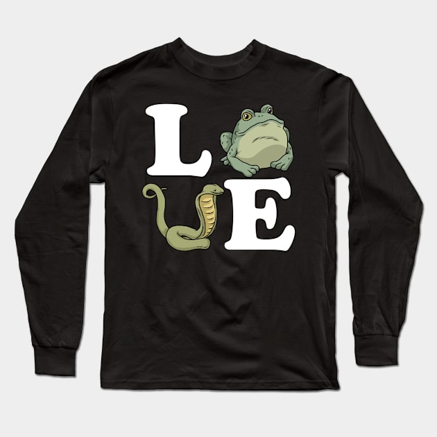 Herpetology Gifts Women Reptile Frog Snake Herping Long Sleeve T-Shirt by PomegranatePower